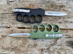 Microtech Boxing OTF AUTO Knife 3.74" D2 Plain Blade, Aluminum Alloy Handles