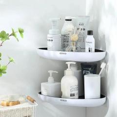 Corner bathroom organizer shelf shampoo cosmetics storage rack wall mounted kitchen household items bathroom accessories