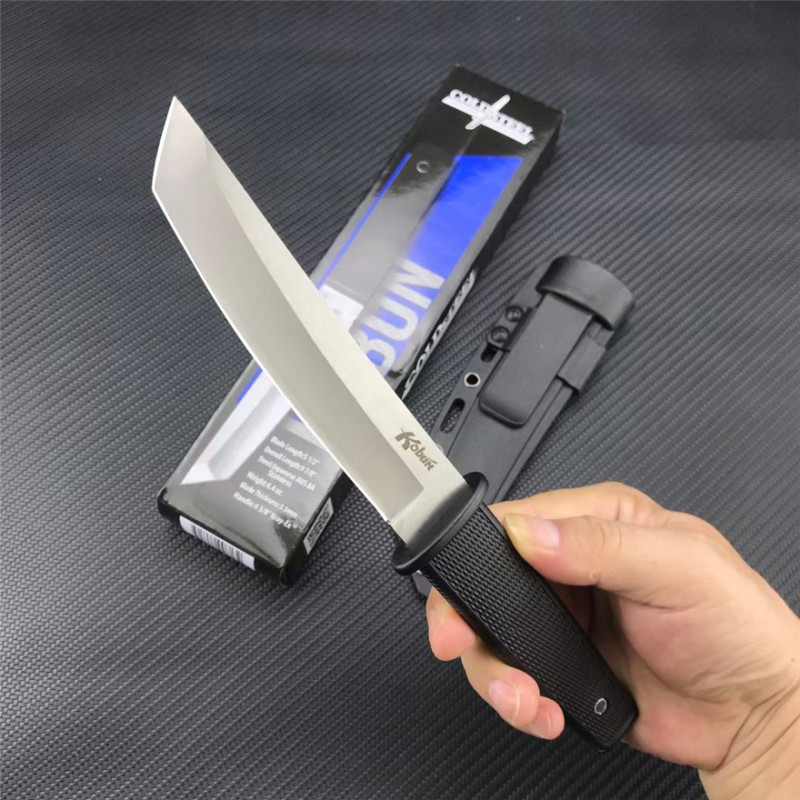 Cold Steel 17T Kobun Boot Knife Fixed 4.72" AUS-8A Tanto Plain Blade, Kray-Ex Handles