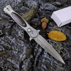 SOG Fielder Auto Folding Knife 3.54" 440C Satin Blade, 420 Steel Handles