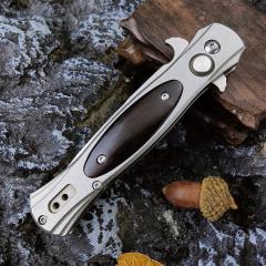 SOG Fielder Auto Folding Knife 3.54" 440C Satin Blade, 420 Steel Handles