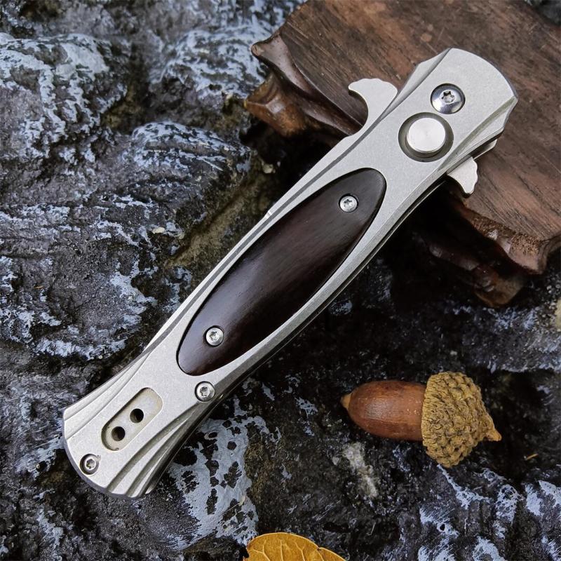 SOG Fielder Auto Folding Knife 3.54" 440C Satin Blade, 420 Steel Handles