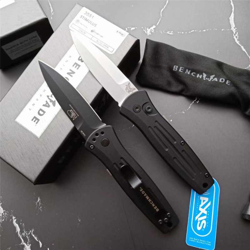 Benchmade 3551 Rapid Side AUTO OTF Knife 2.95" 154CM Double Edge Blade, Aluminum Alloy Handles