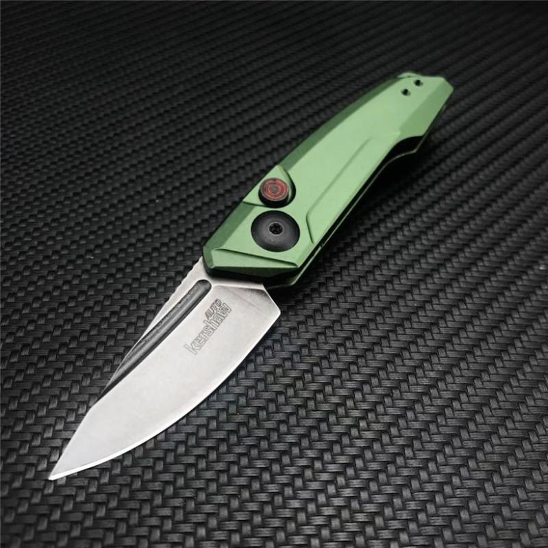 Kershaw 7250 Launch 9 AUTO Folding Knife 1.8" Working Finish CPM-154 Drop Point Blade, Black Anodized Aluminum Handles