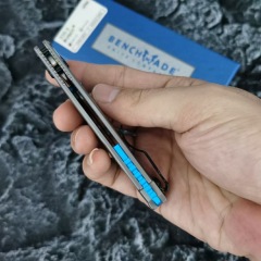 Benchmade 535 Bugout AXIS Folding Knife 3.07" S90V Satin Plain Blade, TC4 Handles
