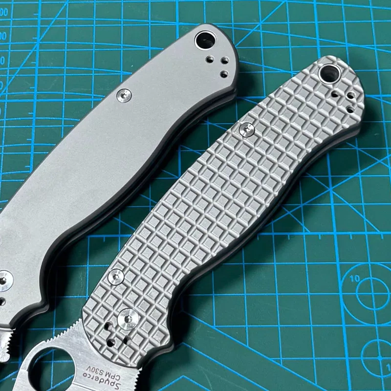 Spy Paramilitary 2 Folding Knife 3.15" CPM-S30V Satin Plain Blade, TC4 Handles - C81GP2