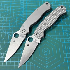 Spy Paramilitary 2 Folding Knife 3.15" CPM-S30V Satin Plain Blade, TC4 Handles - C81GP2