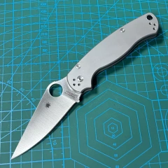 Spy Paramilitary 2 Folding Knife 3.15" CPM-S30V Satin Plain Blade, TC4 Handles - C81GP2