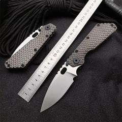 M.Strider Custom SMF Tank Folding Knife 3.82" CPM-D2 Blade, Titanium Alloy Handles