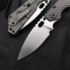 M.Strider Custom SMF Tank Folding Knife 3.82" CPM-D2 Blade, Titanium Alloy Handles