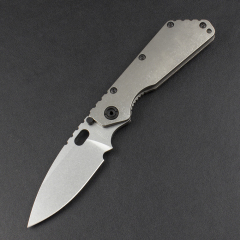 M.Strider Custom SMF Folding Knife 3.82" CPM-D2 Blade, Titanium Alloy Handles