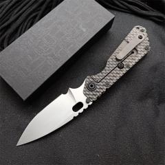 M.Strider Custom SMF Tank Folding Knife 3.82" CPM-D2 Blade, Titanium Alloy Handles