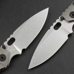 M.Strider Custom SMF Folding Knife 3.82" CPM-D2 Blade, Titanium Alloy Handles