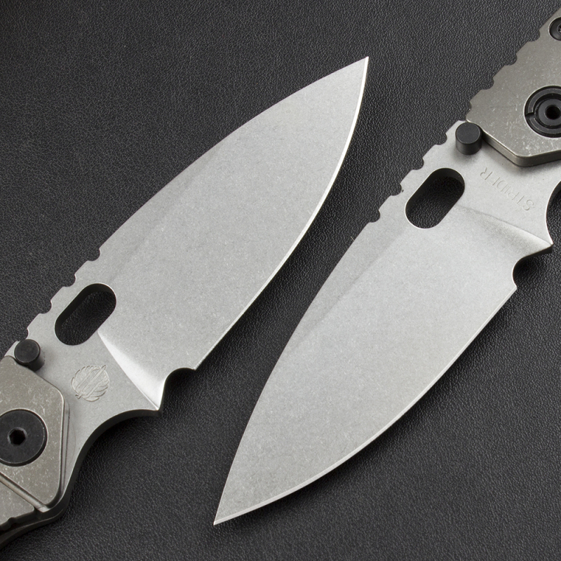 M.Strider Custom SMF Folding Knife 3.82" CPM-D2 Blade, Titanium Alloy Handles