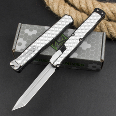 Heretic Knives Cleric II OTF AUTO 3.94" D2 Tanto Blade, Aluminum Handles