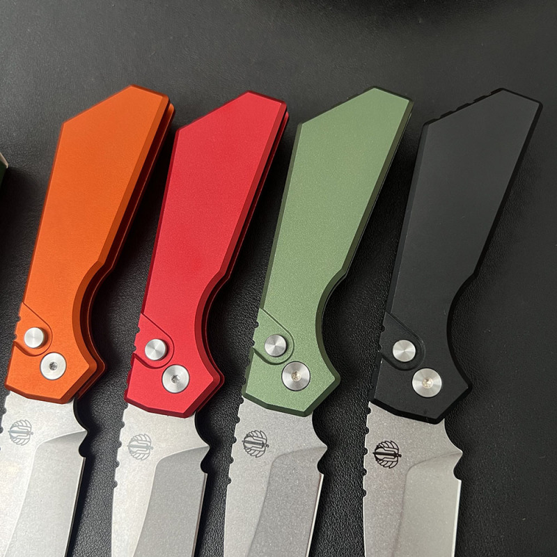 Pro-Tech Strider PT+ AUTO Folding Knife 3.03" CPM-CruWear DLC Drop Point Blade, Aluminum Handles