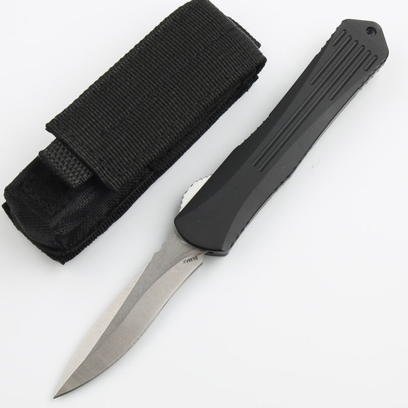 Heretic Knives Manticore OTF AUTO 3.15" D2 Stonewashed Blade, Aviation Aluminum Handles