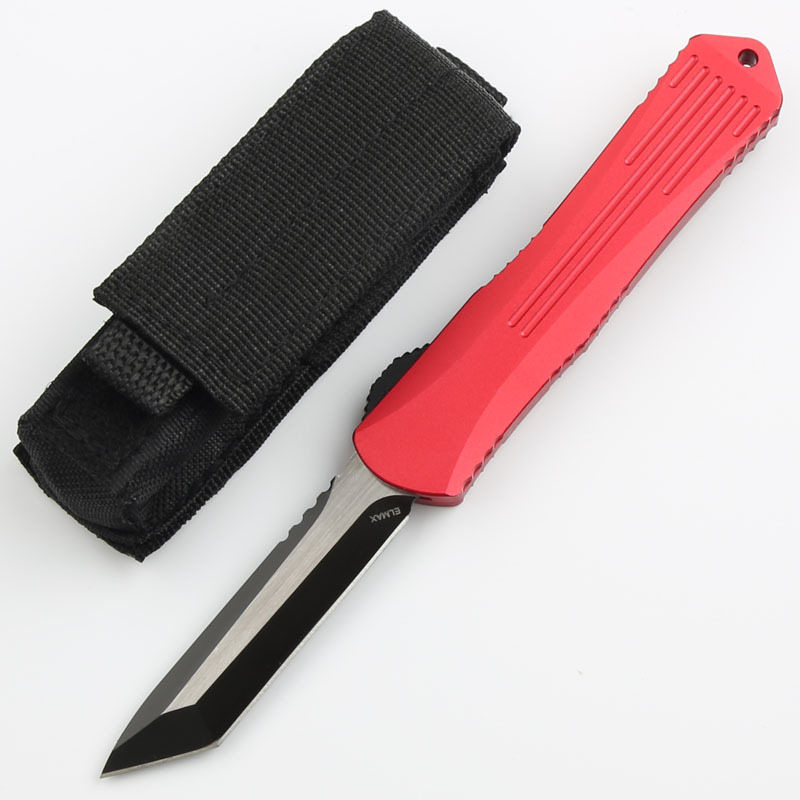 Heretic Knives Manticore OTF AUTO 3.15" D2 Black Blade, Aviation Aluminum Handles