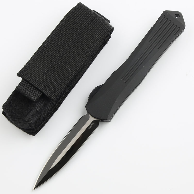 Heretic Knives Manticore OTF AUTO 3.15" D2 Black Blade, Aviation Aluminum Handles