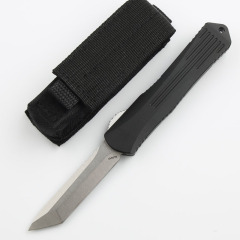 Heretic Knives Manticore OTF AUTO 3.15" D2 Stonewashed Blade, Aviation Aluminum Handles