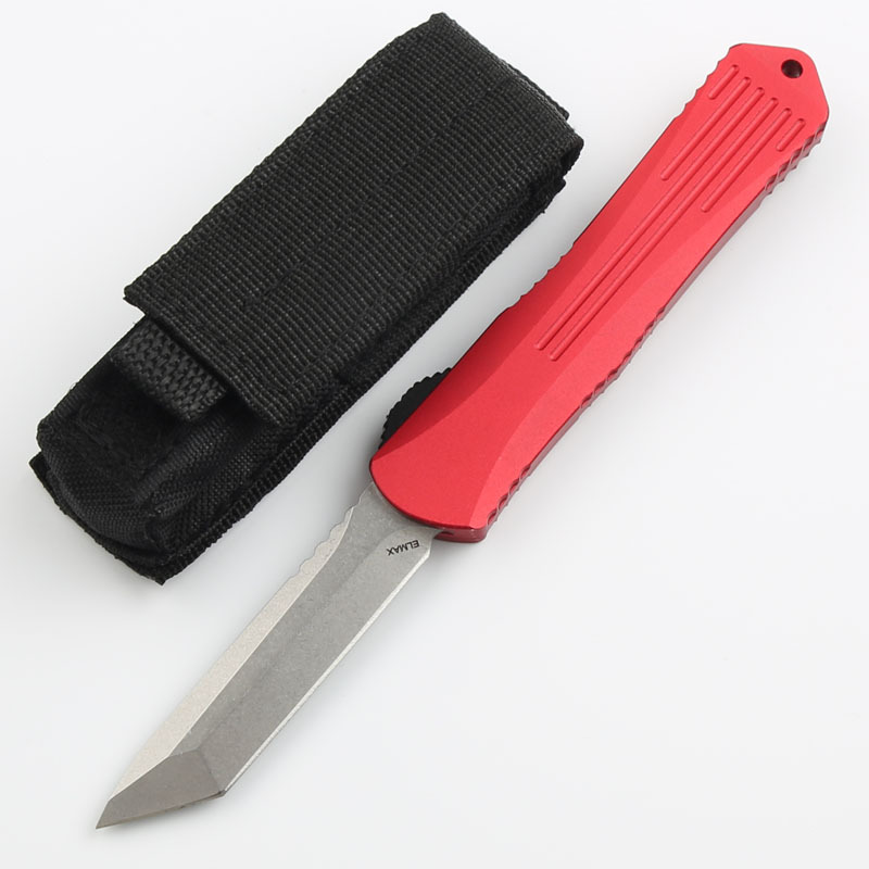 Heretic Knives Manticore OTF AUTO 3.15" D2 Stonewashed Blade, Aviation Aluminum Handles