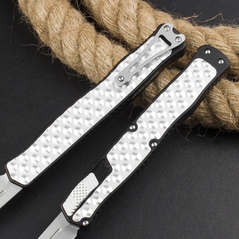 Heretic Knives Cleric II OTF AUTO 3.94" D2 Tanto Blade, Aluminum Handles