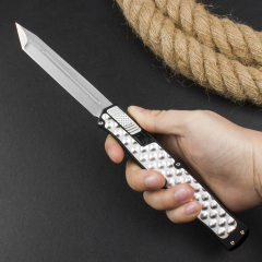 Heretic Knives Cleric II OTF AUTO 3.94" D2 Tanto Blade, Aluminum Handles