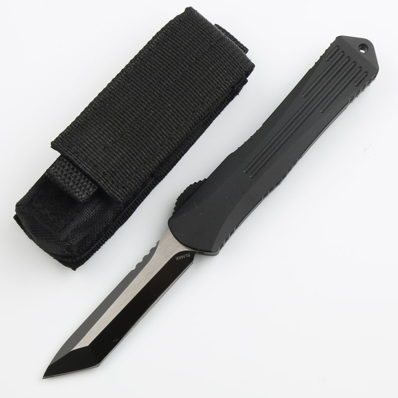 Heretic Knives Manticore OTF AUTO 3.15" D2 Black Blade, Aviation Aluminum Handles