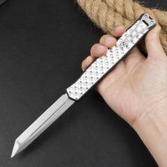 Heretic Knives Cleric II OTF AUTO 3.94" D2 Tanto Blade, Aluminum Handles
