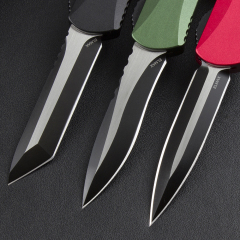 Heretic Knives Manticore OTF AUTO 3.15" D2 Black Blade, Aviation Aluminum Handles