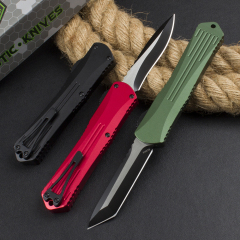 Heretic Knives Manticore OTF AUTO 3.15" D2 Black Blade, Aviation Aluminum Handles