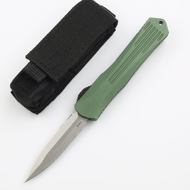 Heretic Knives Manticore OTF AUTO 3.15" D2 Stonewashed Blade, Aviation Aluminum Handles