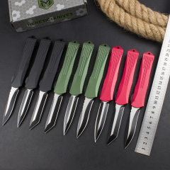 Heretic Knives Manticore OTF AUTO 3.15" D2 Black Blade, Aviation Aluminum Handles