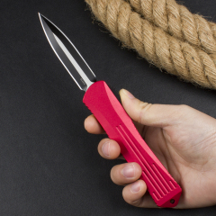 Heretic Knives Manticore OTF AUTO 3.15" D2 Black Blade, Aviation Aluminum Handles