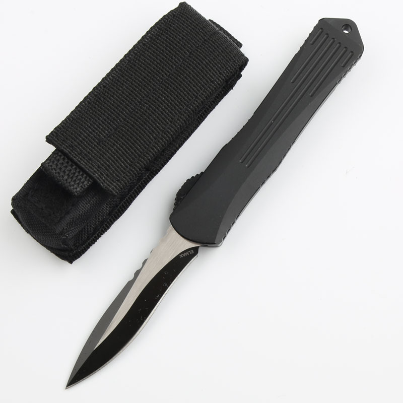 Heretic Knives Manticore OTF AUTO 3.15" D2 Black Blade, Aviation Aluminum Handles