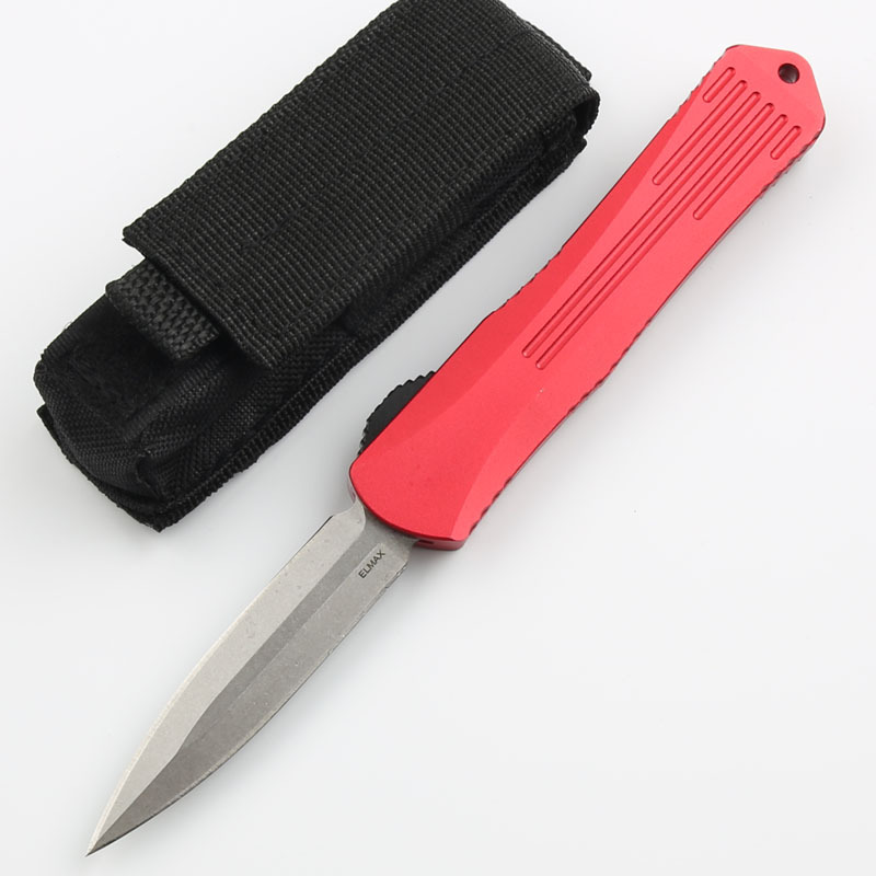 Heretic Knives Manticore OTF AUTO 3.15" D2 Stonewashed Blade, Aviation Aluminum Handles