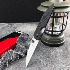 Spy C153 Folding Knife 3.15" D2 Satin Plain Blade, G10 Handles
