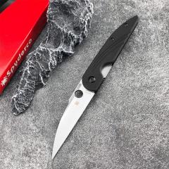 Spy C153 Folding Knife 3.15" D2 Satin Plain Blade, G10 Handles