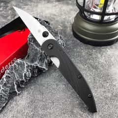Spy C153 Folding Knife 3.15" D2 Satin Plain Blade, G10 Handles