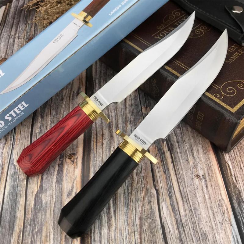 Cold Steel 39L Laredo Bowie Fixed Blade Knife 6.57" 9Cr13 Clip Point Blade, Ebony Handle, Secure-Ex Sheath