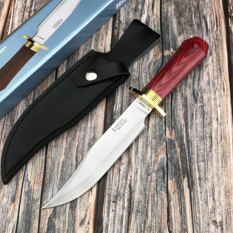 Cold Steel 39L Laredo Bowie Fixed Blade Knife 6.57" 9Cr13 Clip Point Blade, Ebony Handle, Secure-Ex Sheath