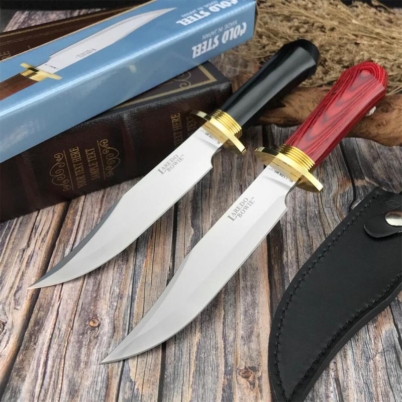 Cold Steel 39L Laredo Bowie Fixed Blade Knife 6.57" 9Cr13 Clip Point Blade, Ebony Handle, Secure-Ex Sheath