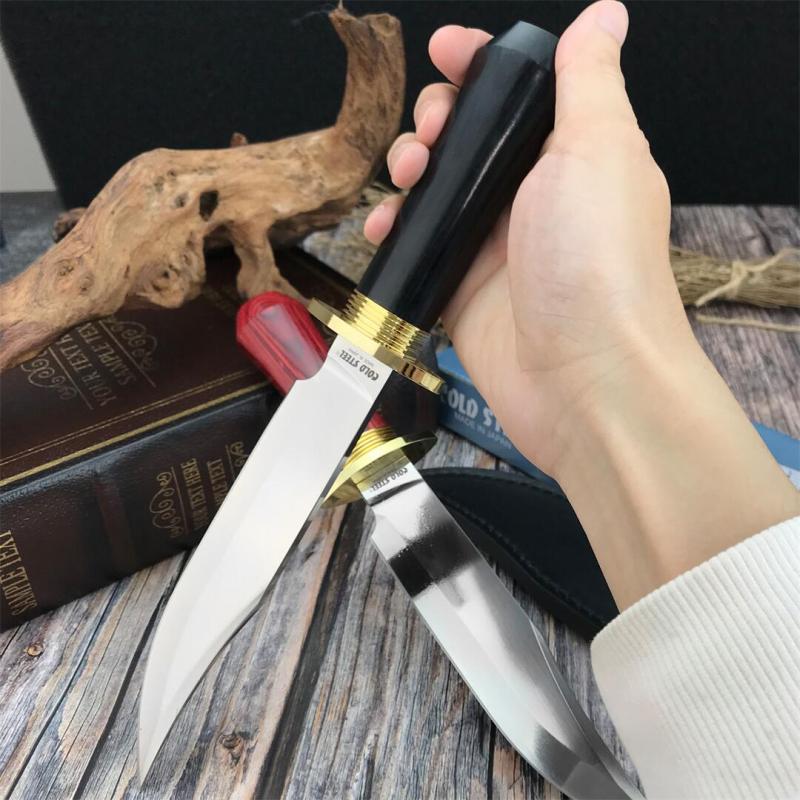 Cold Steel 39L Laredo Bowie Fixed Blade Knife 6.57" 9Cr13 Clip Point Blade, Ebony Handle, Secure-Ex Sheath