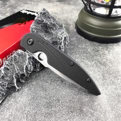 Spy C153 Folding Knife 3.15" D2 Satin Plain Blade, G10 Handles
