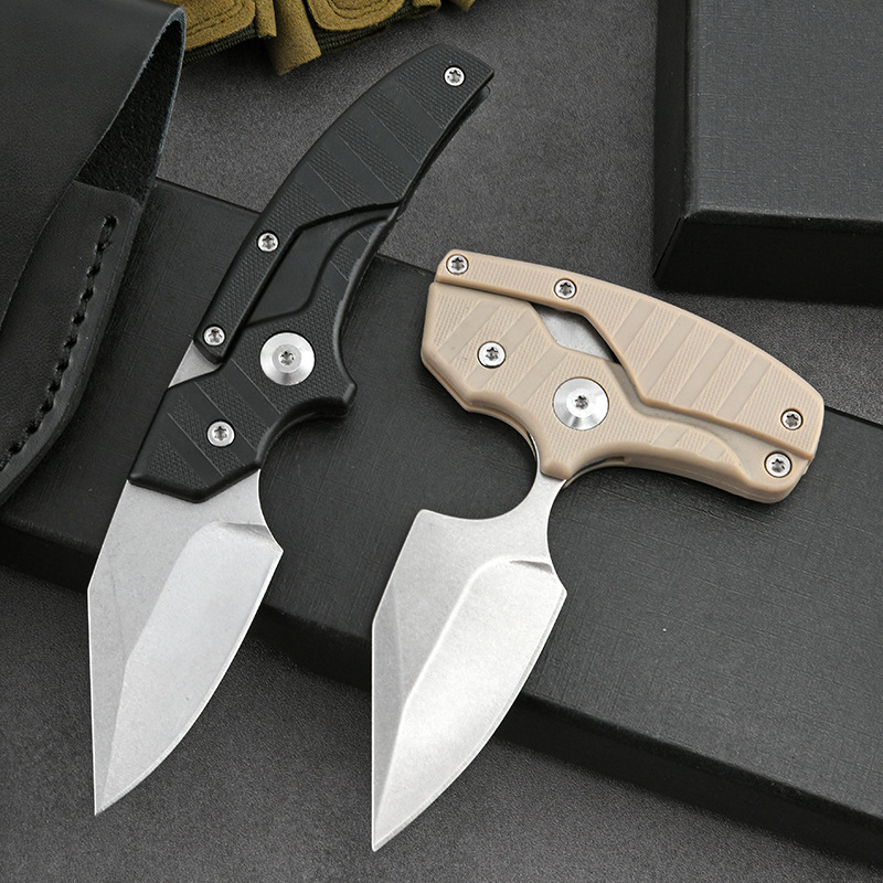 Dual use variant Folding Blade Knife 2.28'' D2 Drop point Blade, Nylon Fiber Handles