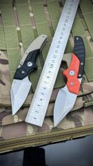 Dual Use variant Folding Blade Knife 2.28'' D2 Drop point Blade, Nylon Fiber Handles