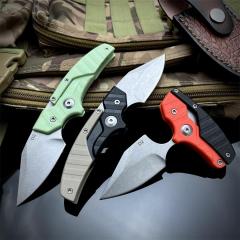 Dual Use variant Folding Blade Knife 2.28'' D2 Drop point Blade, Nylon Fiber Handles