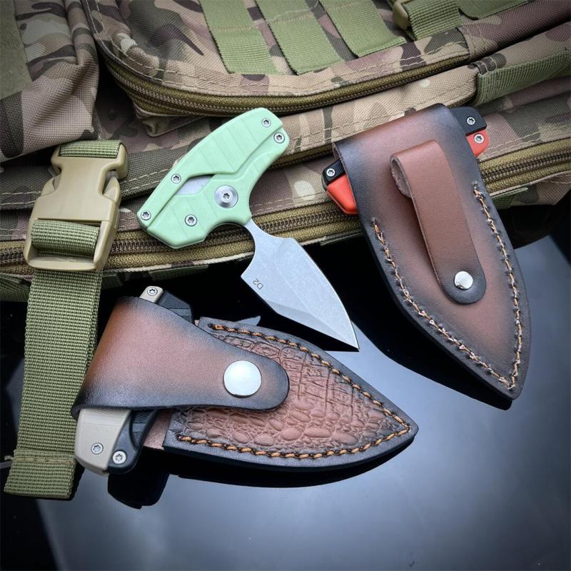 Dual Use variant Folding Blade Knife 2.28'' D2 Drop point Blade, Nylon Fiber Handles