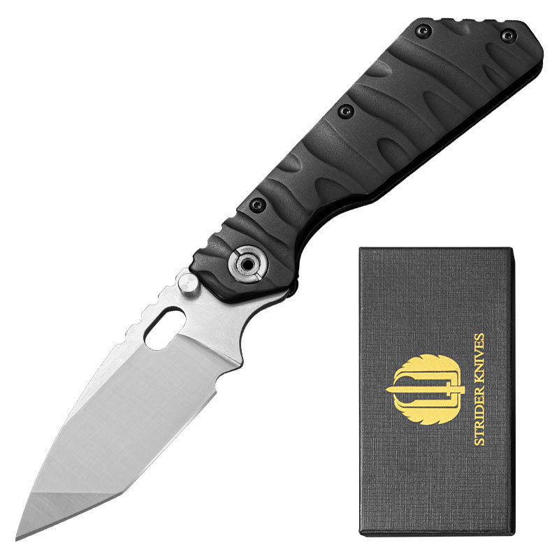 M.Strider Custom SMF Tank Folding Knife 3.74" CPM-D2 Blade, All-steel Handles