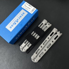 Benchmade BM85 Balisong Butterfly Knife 4.13" S90V Plain Blade, TC4 Handles Magnetic lock
